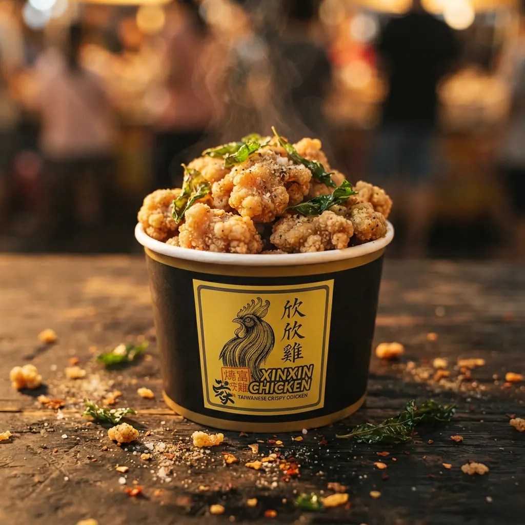 Chicken pop dalam cup XinXin